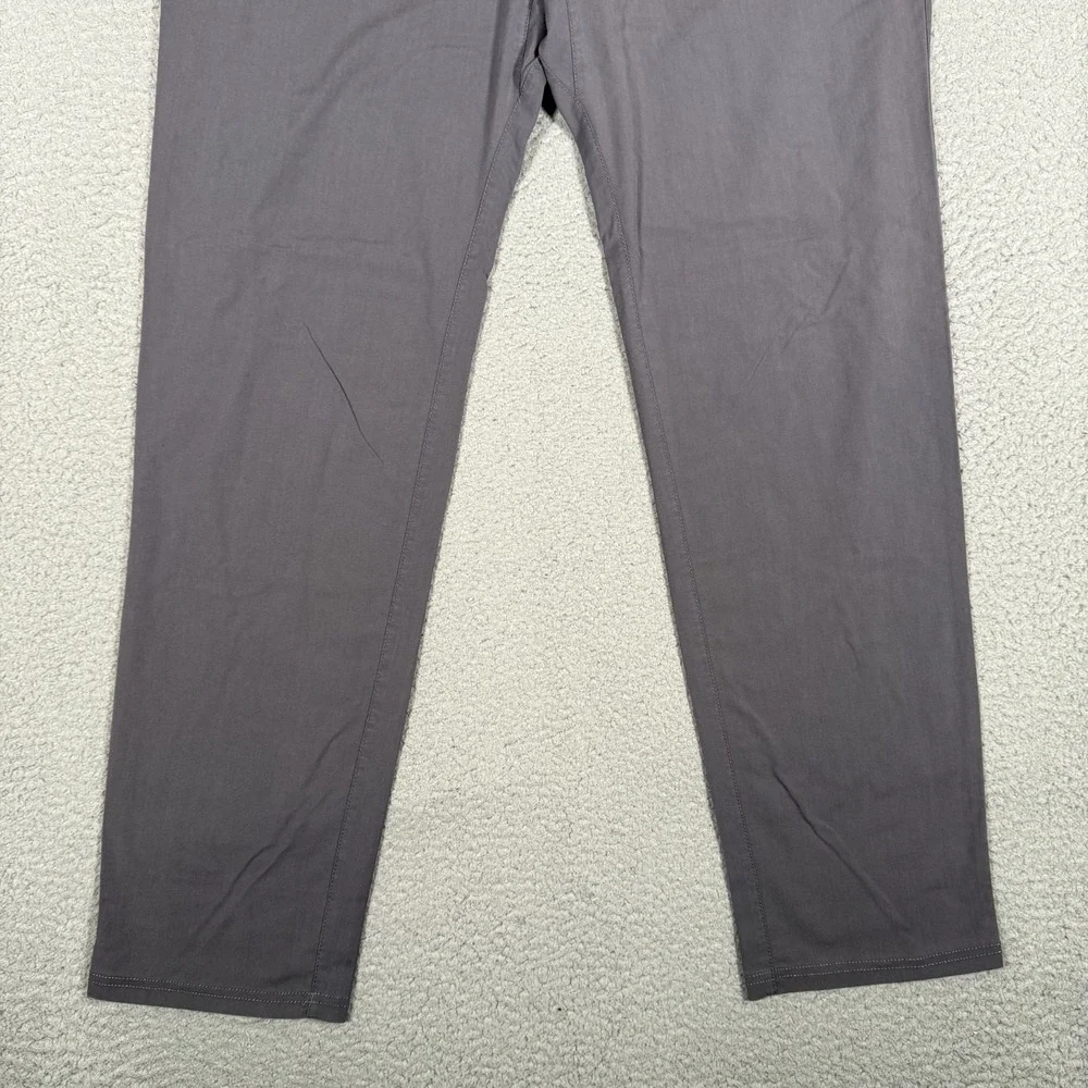Tasc Pants Mens 38x32 Gray Slim Straight‎ Bamboo Viscose 5 Pocket Chino Preppy